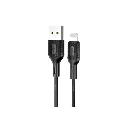 Töltő és adatkábel Lightning csatlakozóval 3.2A 1.2 méter Kakusiga KSC-535 fekete
