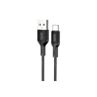 Töltő és adatkábel USB/Type-C csatlakozóval 3A 1 méter Kakusiga KSC-535 fekete