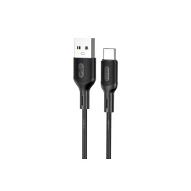   Töltő és adatkábel USB/Type-C csatlakozóval 3A 1 méter Kakusiga KSC-535 fekete