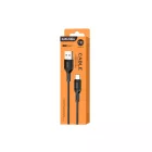 Töltő és adatkábel USB/Type-C csatlakozóval 3A 1 méter Kakusiga KSC-535 fekete