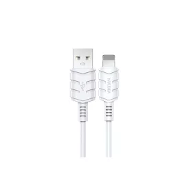   Töltő és adatkábel Lightning csatlakozóval 2.4A 2 méter Kakusiga KSC-716 fehér
