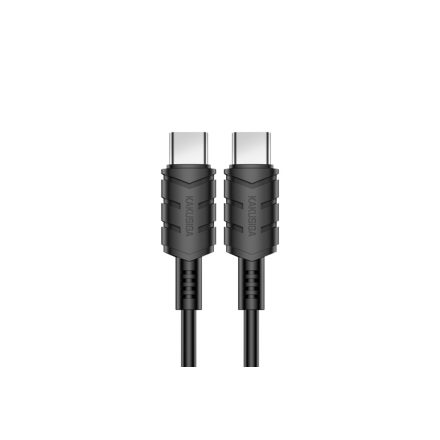 Töltő és adatkábel Type-C/Type-C csatlakozóval PD 60W 2 méter Kakusiga KSC-716 fekete