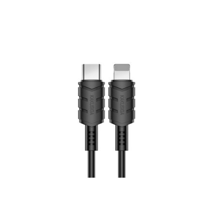 Töltő és adatkábel Type-C/Lightning csatlakozóval PD 20W 2 méter Kakusiga KSC-716 fekete