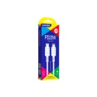 Töltő és adatkábel Type-C/Lightning csatlakozóval PD 20W 2 méter Kakusiga KSC-716 fehér
