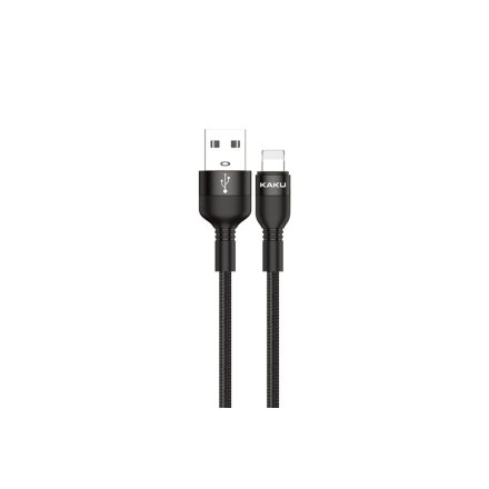Töltő és adatkábel Lightning csatlakozóval 3.2A 1.2 méter Kakusiga KSC-431 fekete