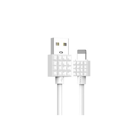 Töltő és adatkábel Lightning csatlakozóval 2.8A 1 méter Kakusiga KSC-283 fehér