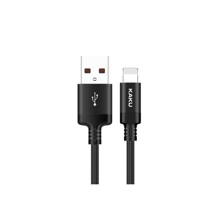 Töltő és adatkábel Lightning csatlakozóval 2.8A 1 méter Kakusiga KSC-283 fekete