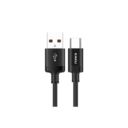 Töltő és adatkábel USB/Type-C csatlakozóval 2.8A 1 méter Kakusiga KSC-283 fekete