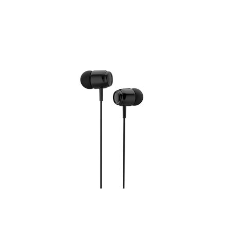 Vezetékes fülhallgató, headset 3,5 mm-es Jack csatlakozóval Kakusiga KSC-381 fekete