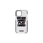 Mintás telefontok Work iPhone 14 Pro Max 6.7 YooUp átlátszó háttérrel fekete kerettel