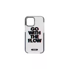 Mintás telefontok Flow iPhone 14 Plus 6.7 YooUp átlátszó háttérrel fekete kerettel