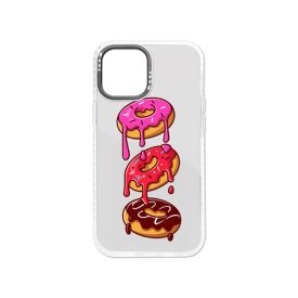   Mintás telefontok Donut iPhone 14 Pro Max 6.7 YooUp átlátszó háttérrel fekete kerettel