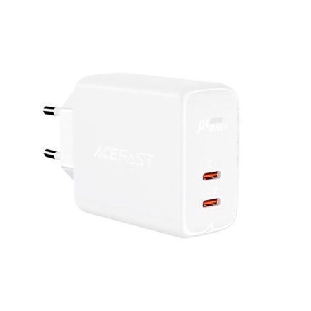 Hálózati Gyorstöltő dupla Type-C portos Acefast A9 (PD) Max. 40W fehér