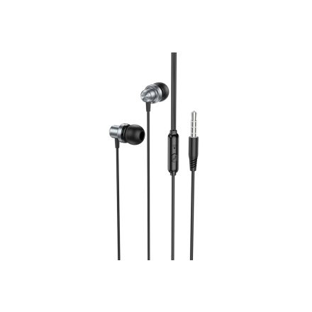 Vezetékes fülhallgató, headset 3,5 mm-es Jack csatlakozóval Borofone BM70 Rich fekete