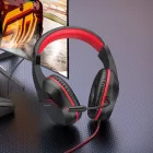 Vezetékes fejhallgató, headset 3,5 mm-es Jack csatlakozóval Borofone BO104 Phantom piros