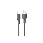 Töltő és adatkábel USB/Type-C csatlakozóval 3A 1 méter Borofone BX70 fekete