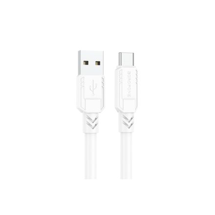 Töltő és adatkábel USB/Type-C csatlakozóval 3A 1 méter Borofone BX81 fehér