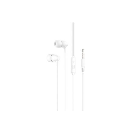Vezetékes fülhallgató, headset 3,5 mm-es Jack csatlakozóval Hoco M94 Universal fehér