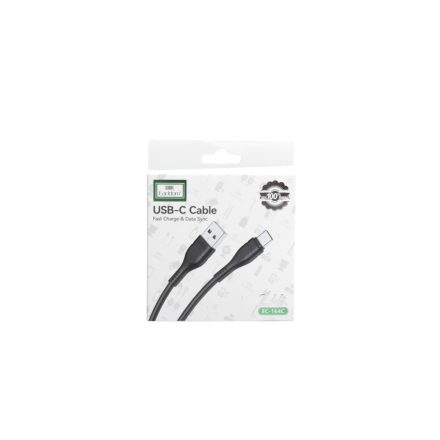 Töltő és adatkábel USB/Type-C csatlakozóval 2.4A 1 méter Earldom EC-164C fekete