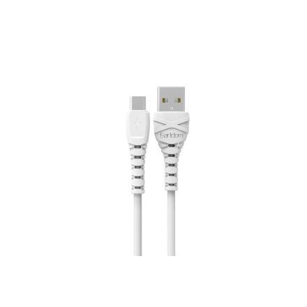 Töltő és adatkábel USB/Type-C csatlakozóval 2.4A 1 méter Earldom EC-126C fekete