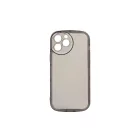 Lekerekített átlátszó TPU telefontok iPhone 12 6.1 colos YooUp Rounded Transparent fekete