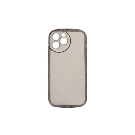 Lekerekített átlátszó TPU telefontok iPhone 12 6.1 colos YooUp Rounded Transparent fekete