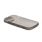 Lekerekített átlátszó TPU telefontok iPhone 12 6.1 colos YooUp Rounded Transparent fekete