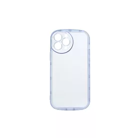   Lekerekített átlátszó TPU telefontok iPhone 12 Pro 6.1 colos YooUp Rounded Transparent kék