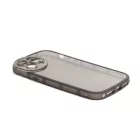 Lekerekített átlátszó TPU telefontok iPhone 12 Pro 6.1 colos YooUp Rounded Transparent fekete