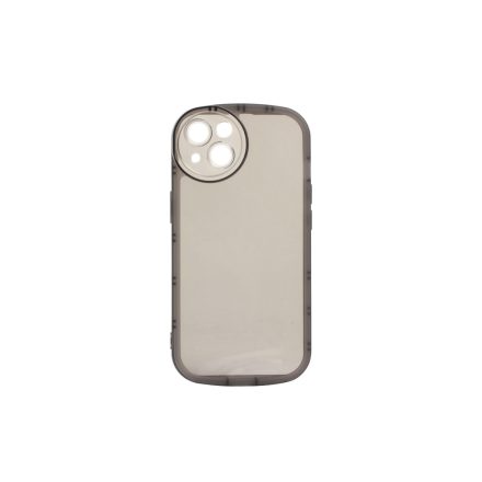 Lekerekített átlátszó TPU telefontok iPhone 14 6.1 colos YooUp Rounded Transparency fekete
