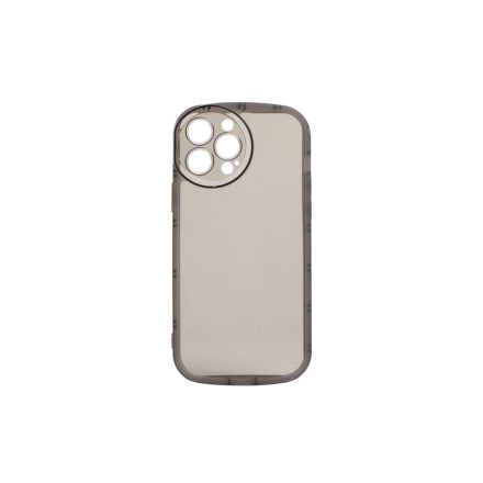 Lekerekített átlátszó TPU telefontok iPhone 14 Pro 6.1 colos YooUp Rounded Transparency fekete