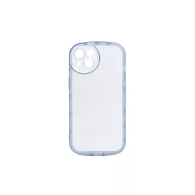   Lekerekített átlátszó TPU telefontok iPhone 14 Plus 6.7 colos YooUp Rounded Transparency kék