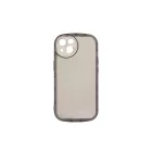 Lekerekített átlátszó TPU telefontok iPhone 14 Plus 6.7 colos YooUp Rounded Transparency fekete