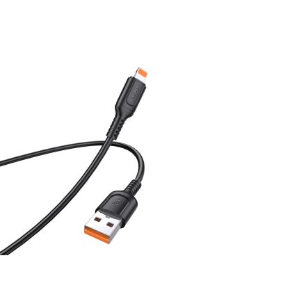 Töltő és adatkábel Lightning csatlakozóval 3A 1 méter Kakusiga KSC-805 fekete