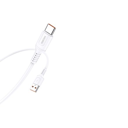 Töltő és adatkábel USB/Type-C csatlakozóval 3A 1 méter Kakusiga KSC-805 fehér