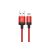 Töltő és adatkábel Lightning csatlakozóval 2.4A 1 méter Kakusiga KSC-652 piros