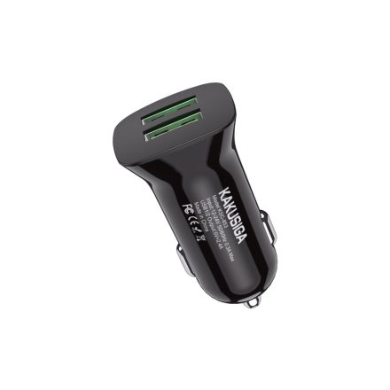 Dupla USB portos autós töltő Kakusiga KSC-853 fekete