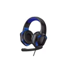 Vezetékes gamer fejhallgató, headset 3,5 mm-es Jack csatlakozóval Kakusiga KSC-713 kék