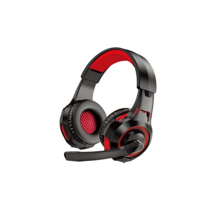Vezetékes gamer fejhallgató, headset 3,5 mm-es Jack csatlakozóval Kakusiga KSC-586 Gamer piros