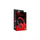 Vezetékes gamer fejhallgató, headset 3,5 mm-es Jack csatlakozóval Jokade JD014 piros
