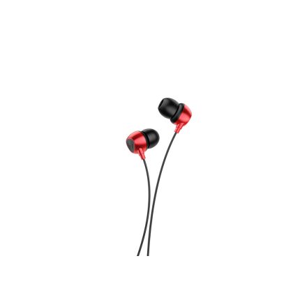 Vezetékes fülhallgató, headset 3,5 mm-es Jack csatlakozóval Jokade JD017 piros