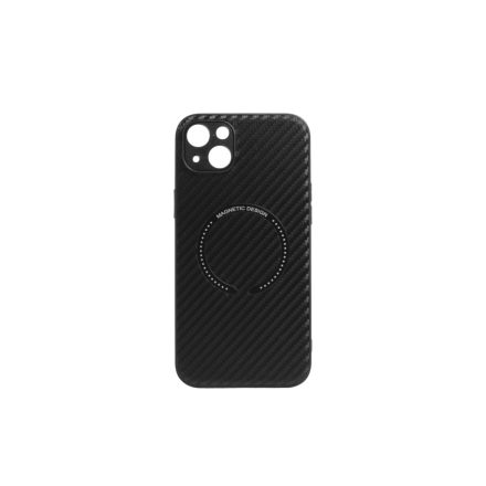 Magsafe-es TPU telefontok Carbon mintával iPhone 14 Plus 6.7 colos YooUp Magnetic fekete