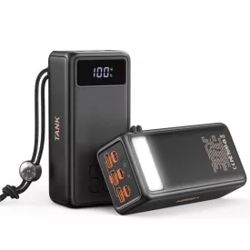 Power Bank 56000 mAh Veger Tank Boost (5001C) PD 130W fekete