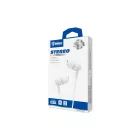 Vezetékes fülhallgató, headset Type-C csatlakozóval, szilikonos zajcsökkentéssel Inkax EP-14A 1.2 méter hosszú fehér