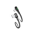 Töltő és adatkábel USB/Type-C csatlakozóval 2A 1.2 méter Usams U57 SJ457 fekete