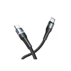 Töltő és adatkábel Type-C/Type-C csatlakozóval PD 100W 1.2 méter Usams U76 SJ537 fekete