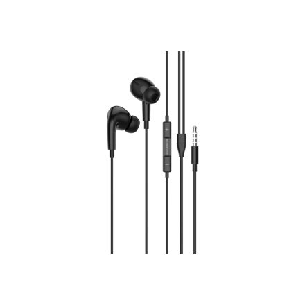 Vezetékes fülhallgató, headset 3.5 mm-es Jack csatlakozóval Borofone BM80 Max Gorgeous fekete
