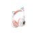 Bluetooth fejhallgató, stereo headset Borofone BO18 Cat Ear fehér