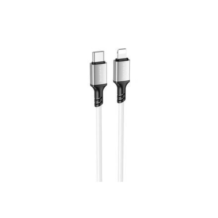 Töltő és adatkábel Type-C/Lightning csatlakozóval 1 méter PD 20W Borofone BX83 fehér
