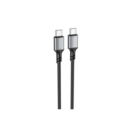 Töltő és adatkábel Type-C/Type-C csatlakozóval 60W 3A 1 méter Borofone BX83 Famous fekete